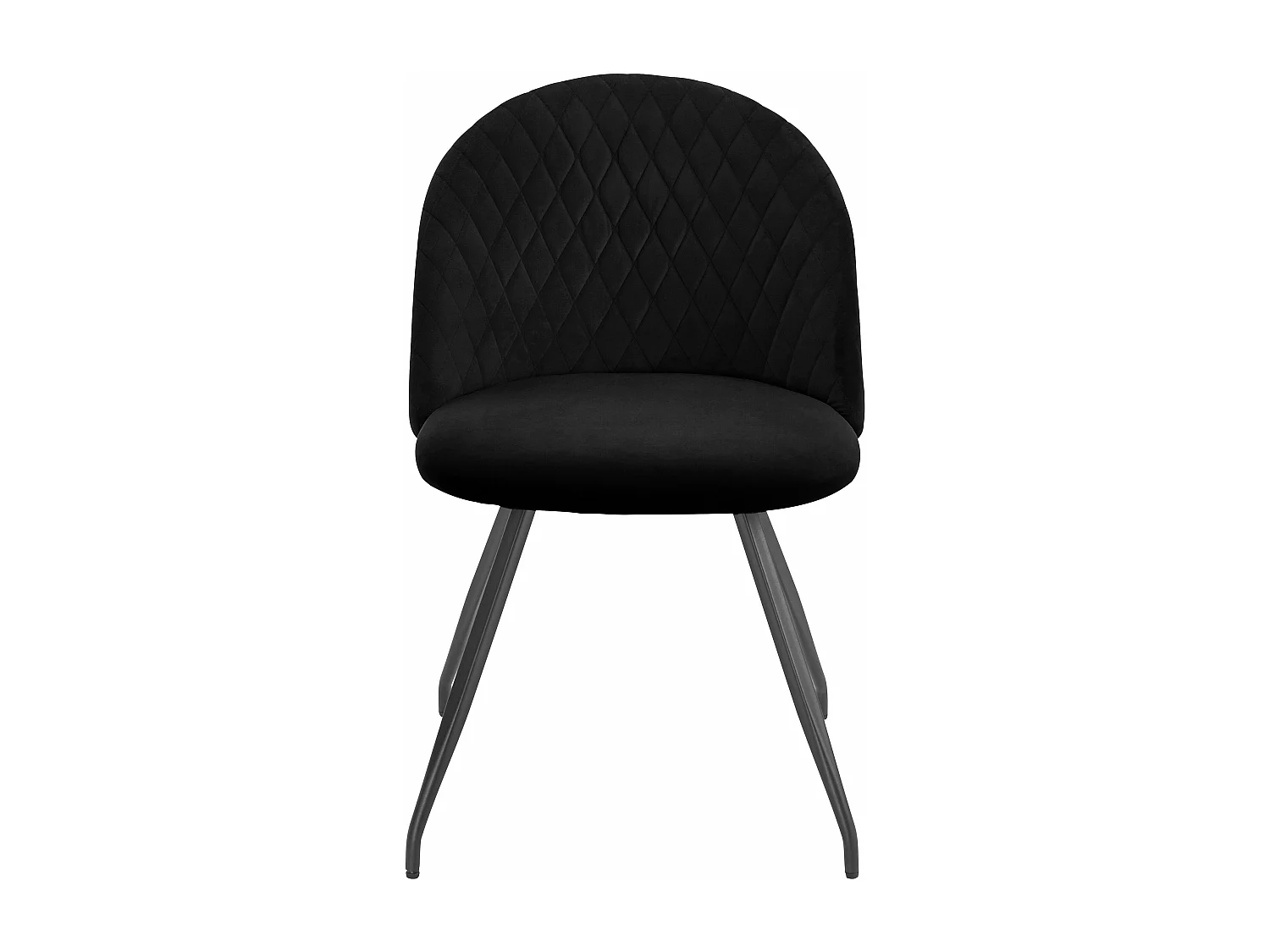 Emma | Fauteuil de salle à manger en velours noir, 2 pièces