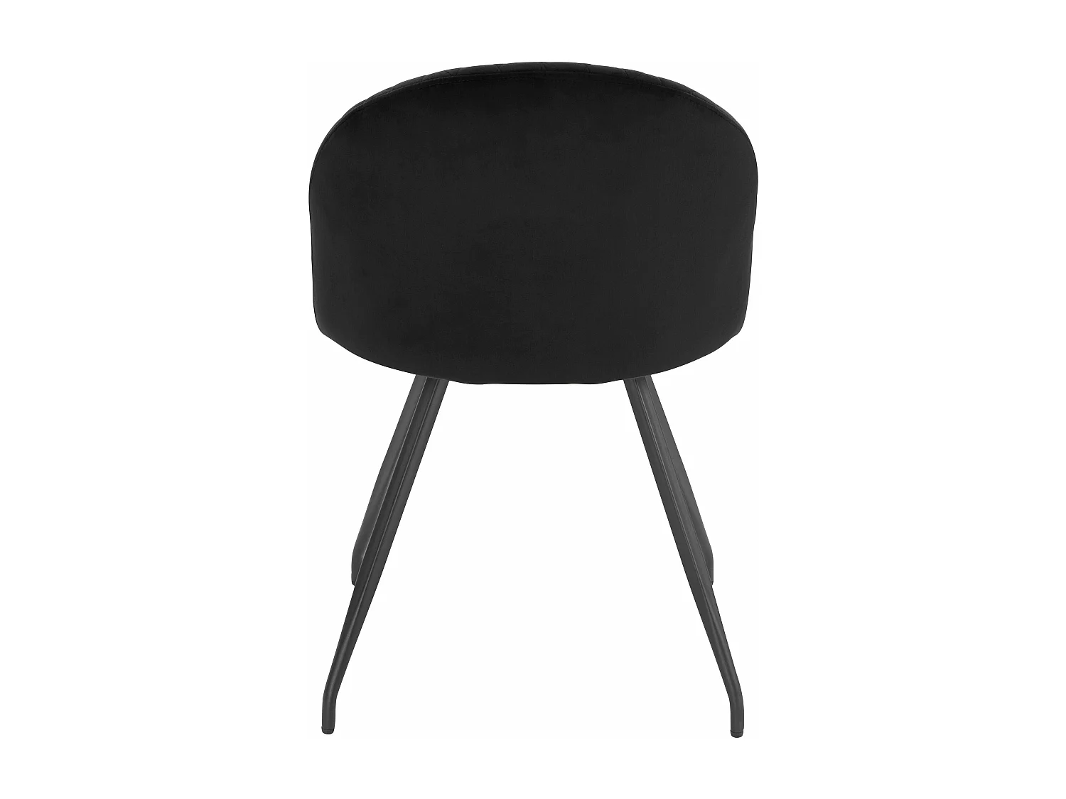 Emma | Fauteuil de salle à manger en velours noir, 2 pièces