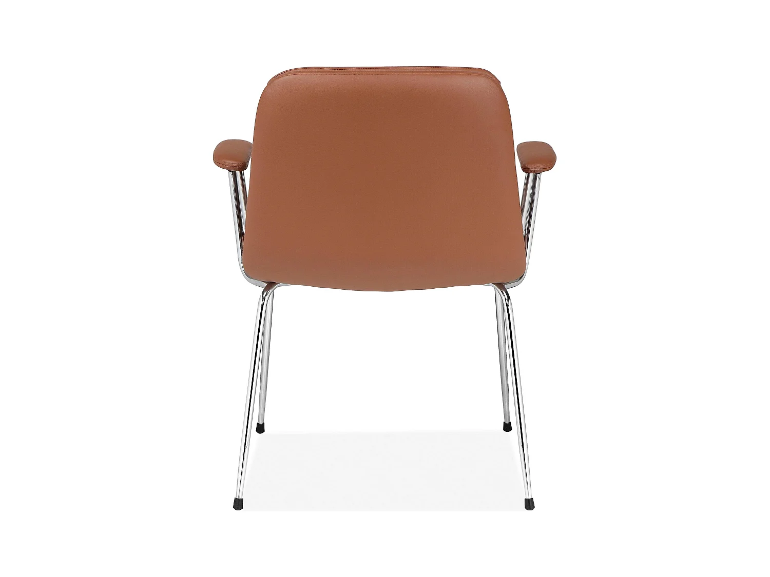 Heine | Fauteuil in Cognac PU / Chroom, 2 Pak