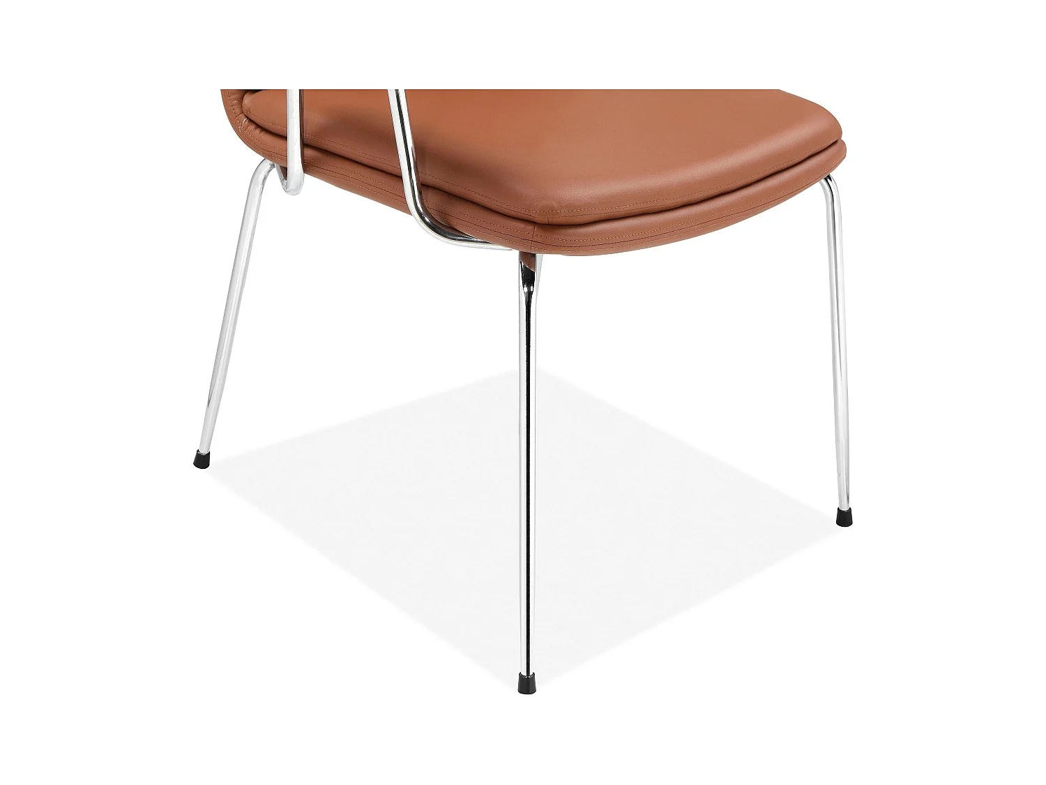 Heine | Fauteuil in Cognac PU / Chroom, 2 Pak