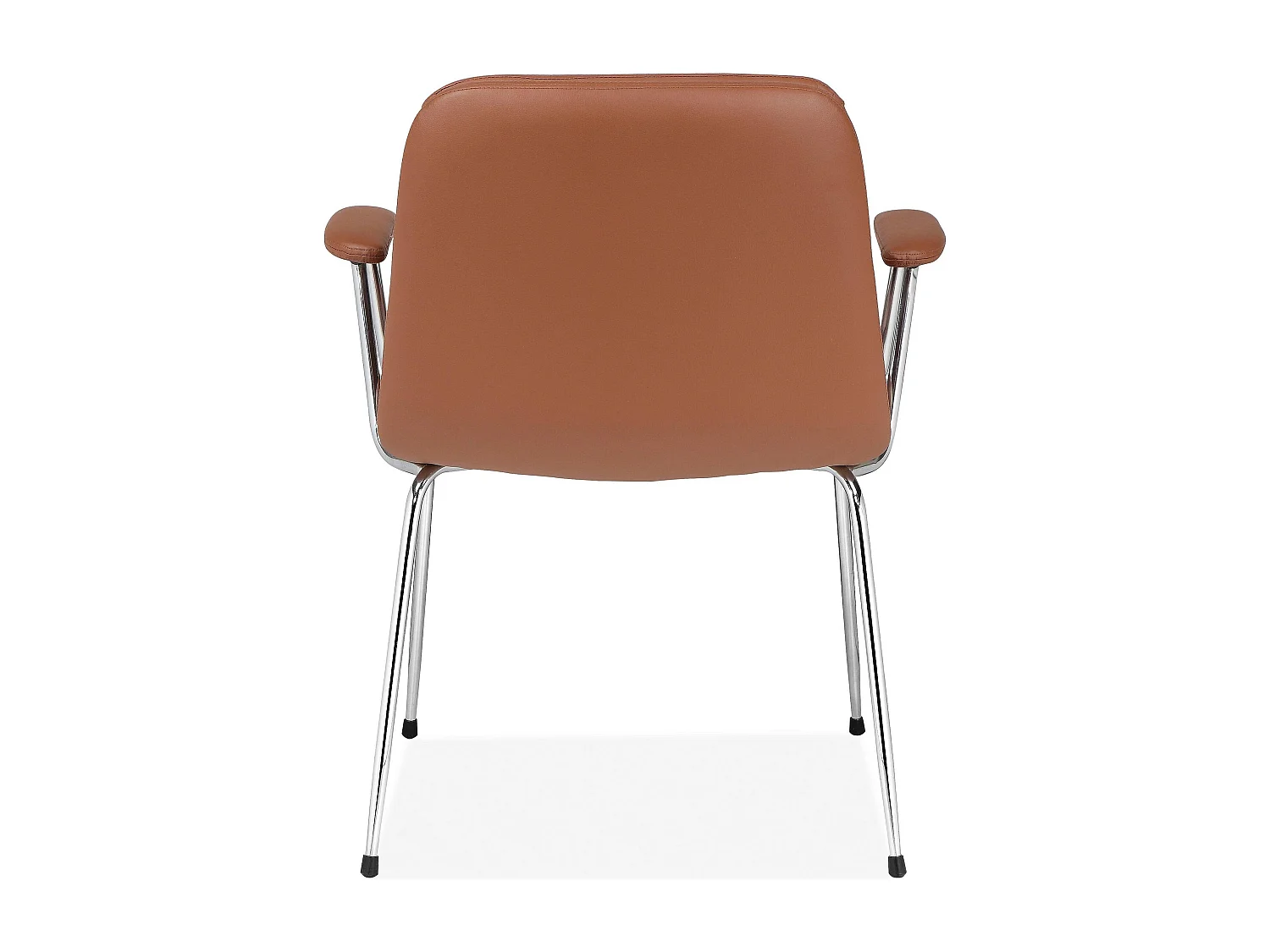 Heine | Fauteuil en PU Cognac / Chrome, 2 pièces