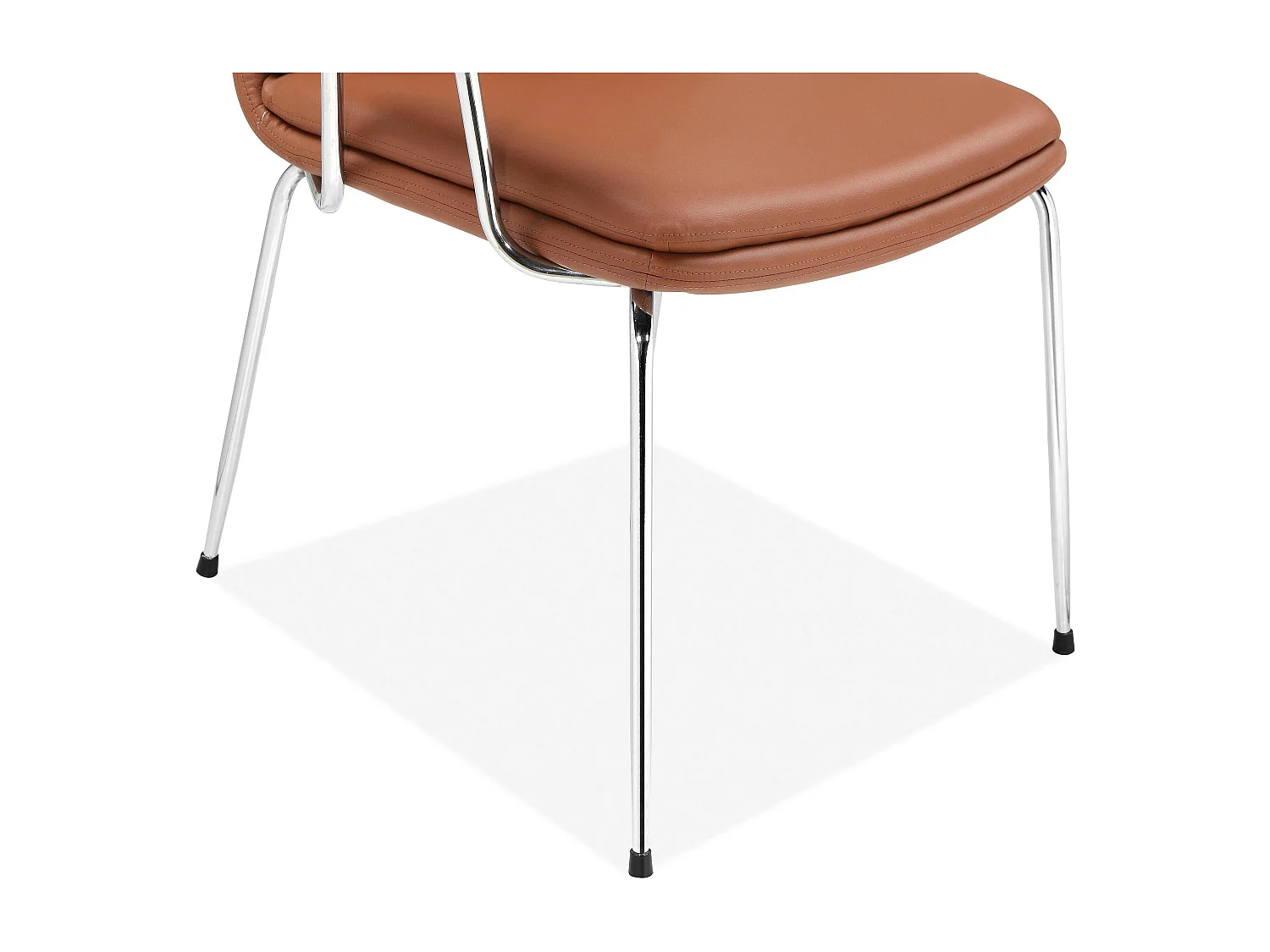 Heine | Fauteuil en PU Cognac / Chrome, 2 pièces
