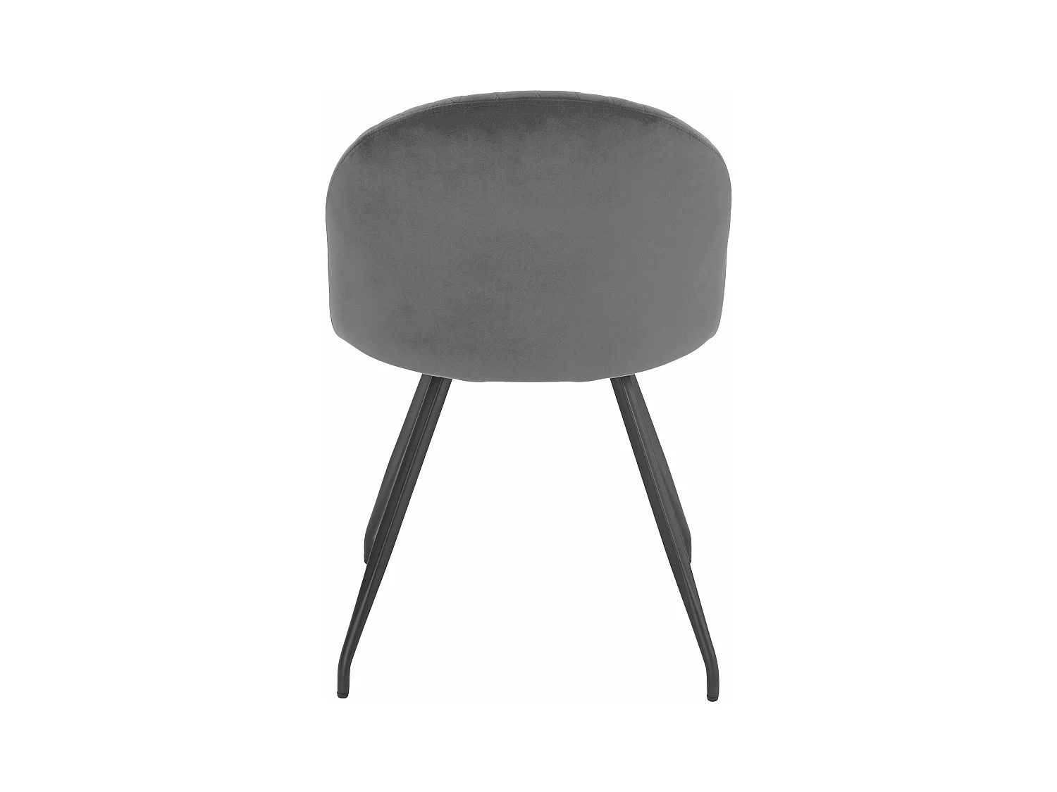 Emma | Eetkamerstoel in grijs fluweel, 2 Pak