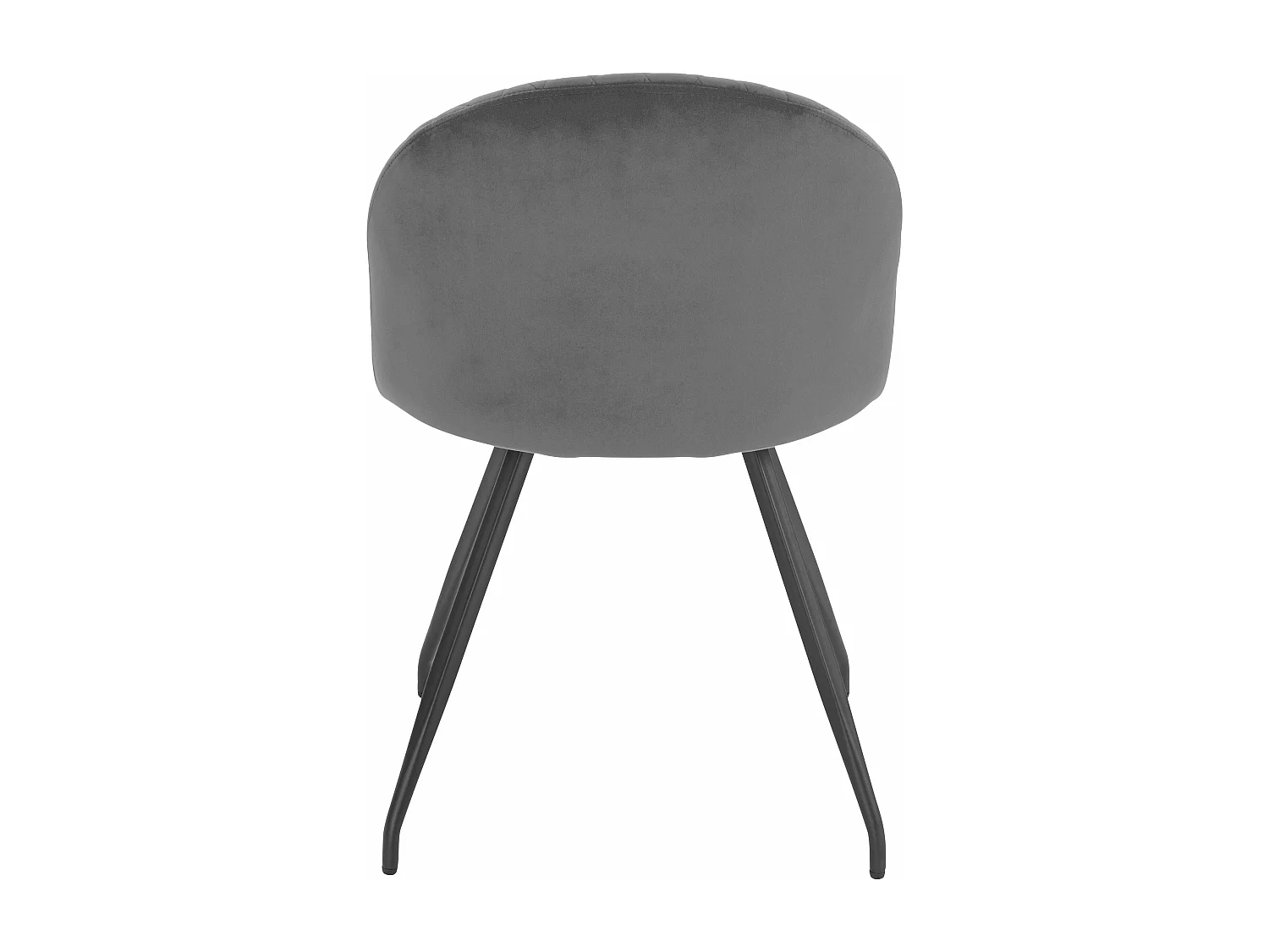 Emma | Fauteuil de salle à manger en velours gris, 2 pièces