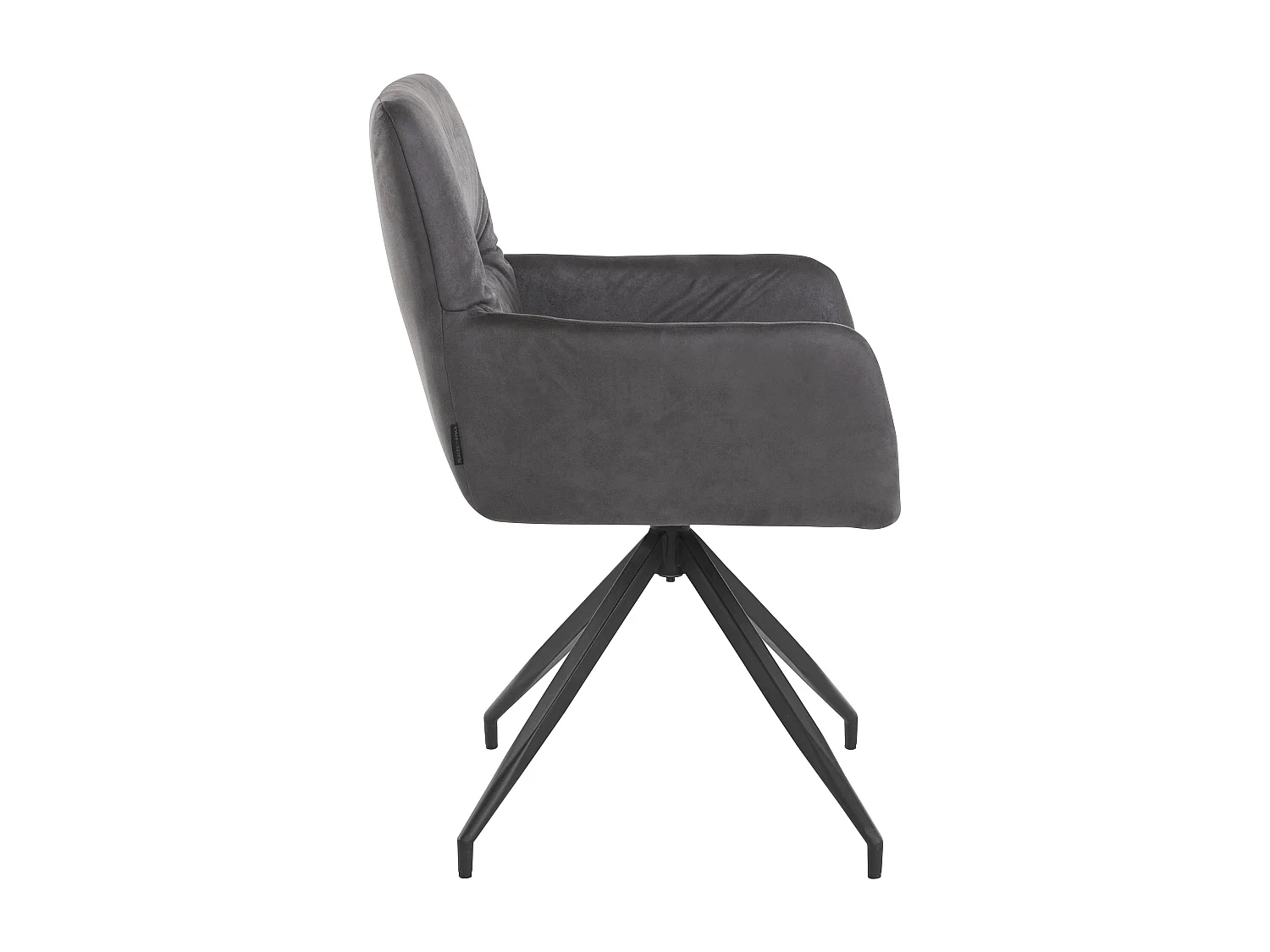 Alice | Fauteuil en microfibre grise, lot de 2