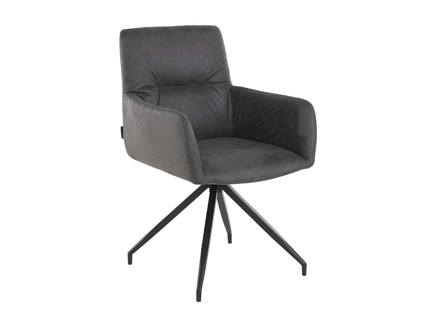 Alice | Fauteuil en microfibre grise, lot de 2