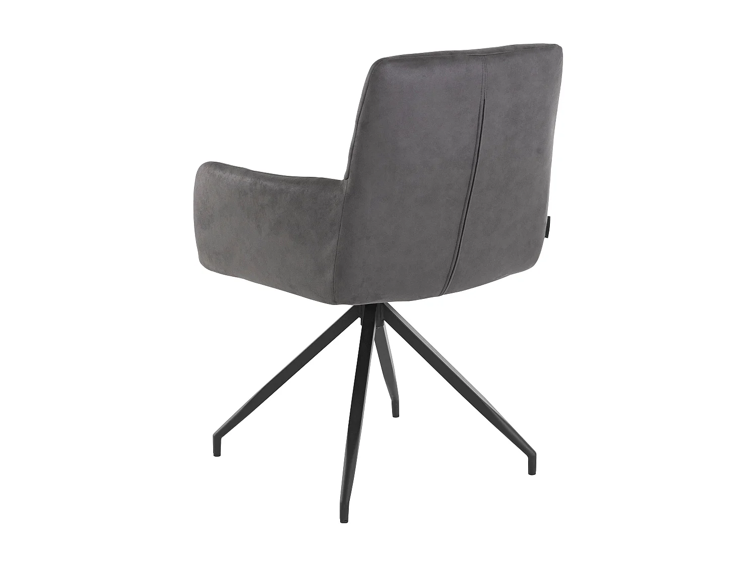 Alice | Fauteuil en microfibre grise, lot de 2