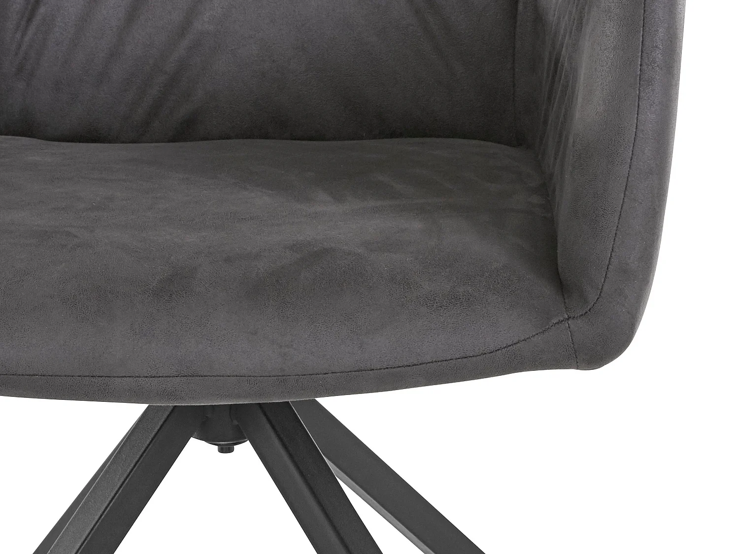 Alice | Fauteuil en microfibre grise, lot de 2