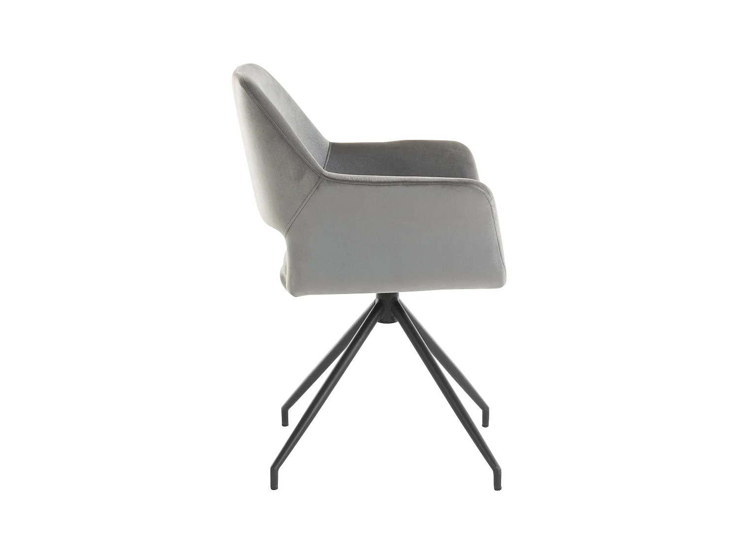 Vera | Fauteuil in grijs velours, 2 Pak