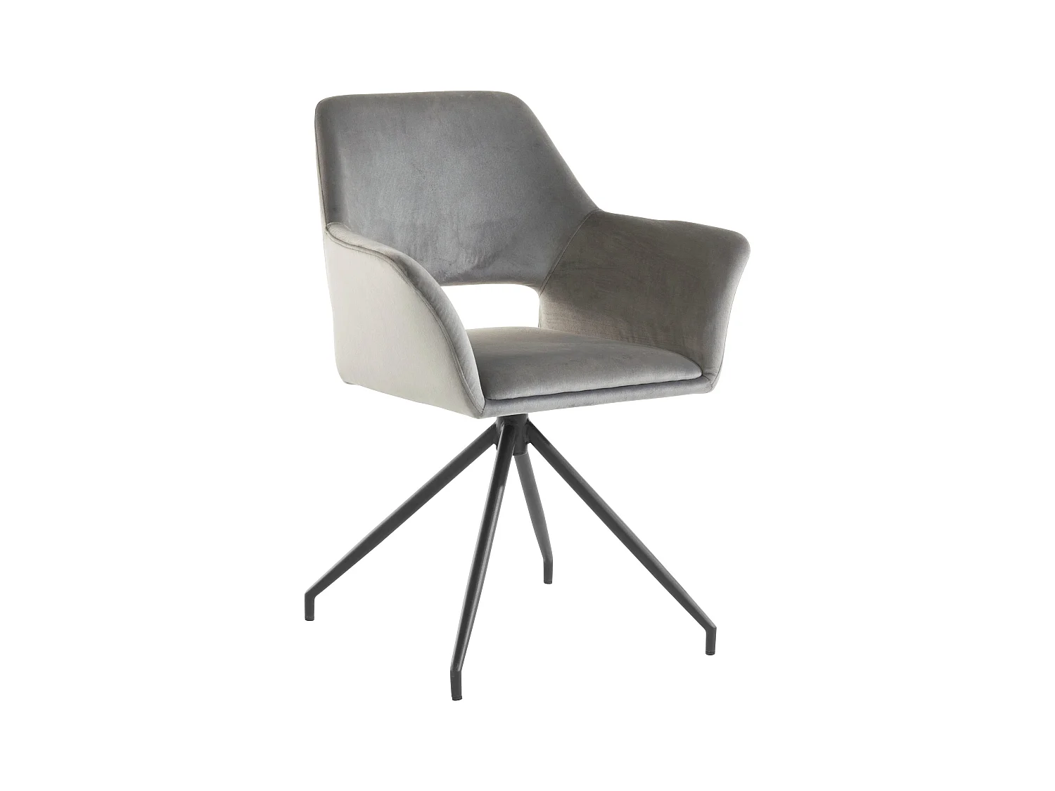 Vera | Fauteuil in grijs velours, 2 Pak