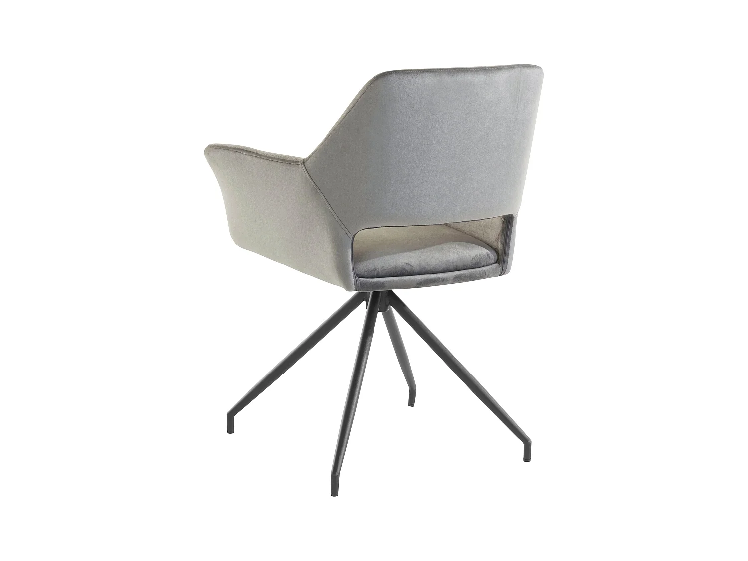 Vera | Fauteuil in grijs velours, 2 Pak