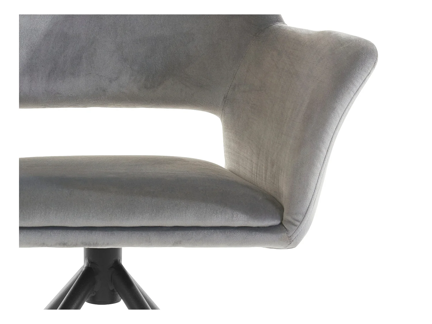 Vera | Fauteuil in grijs velours, 2 Pak