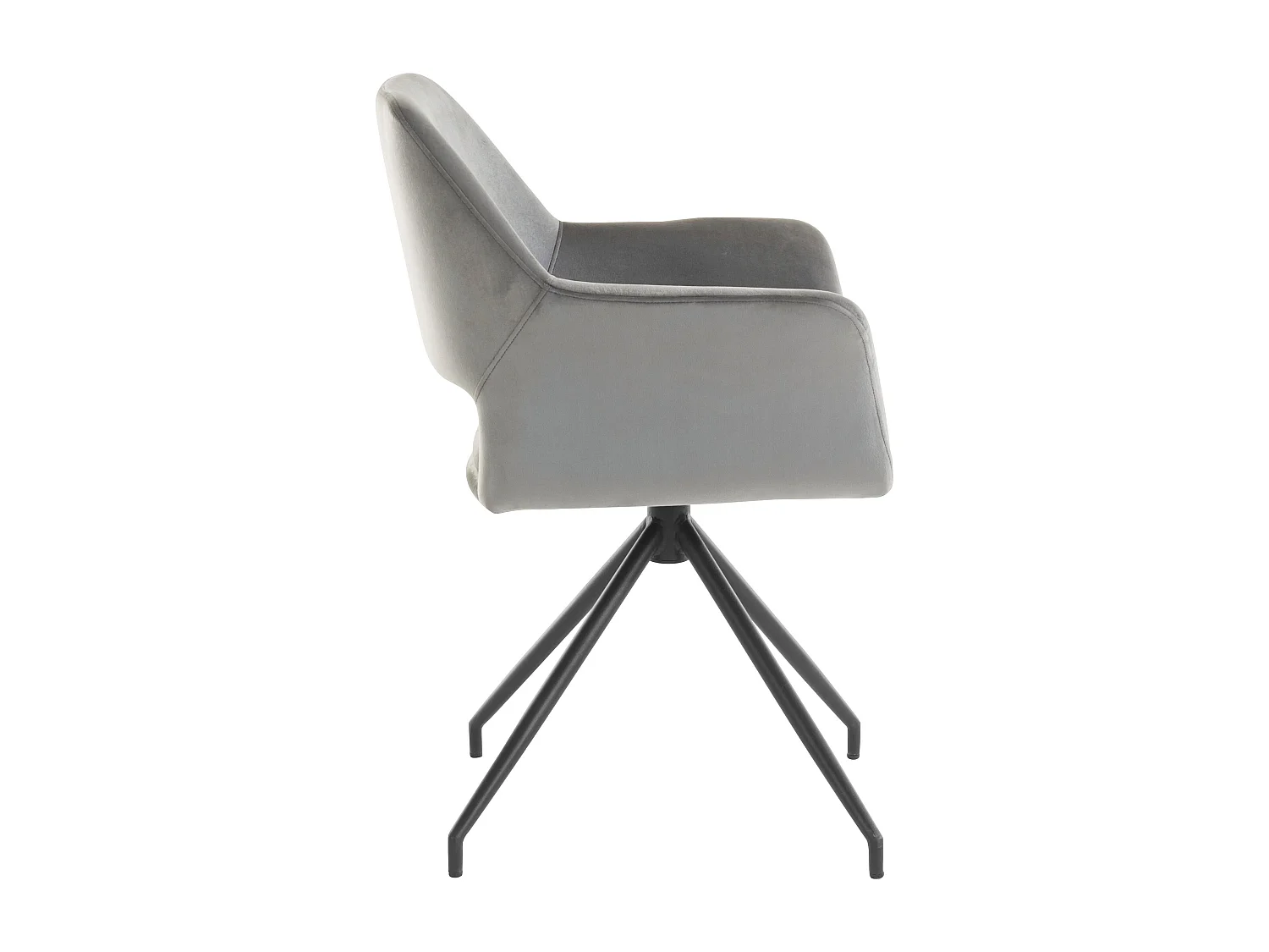 Vera | Fauteuil en velours gris, 2 pièces