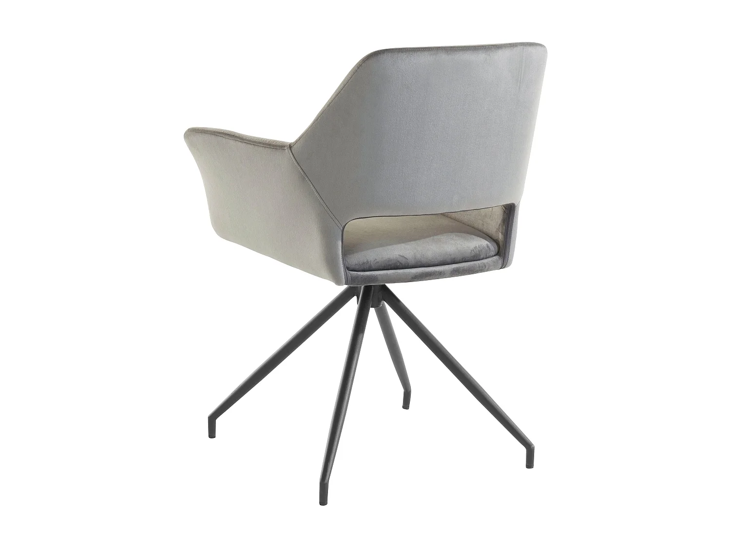 Vera | Fauteuil en velours gris, 2 pièces