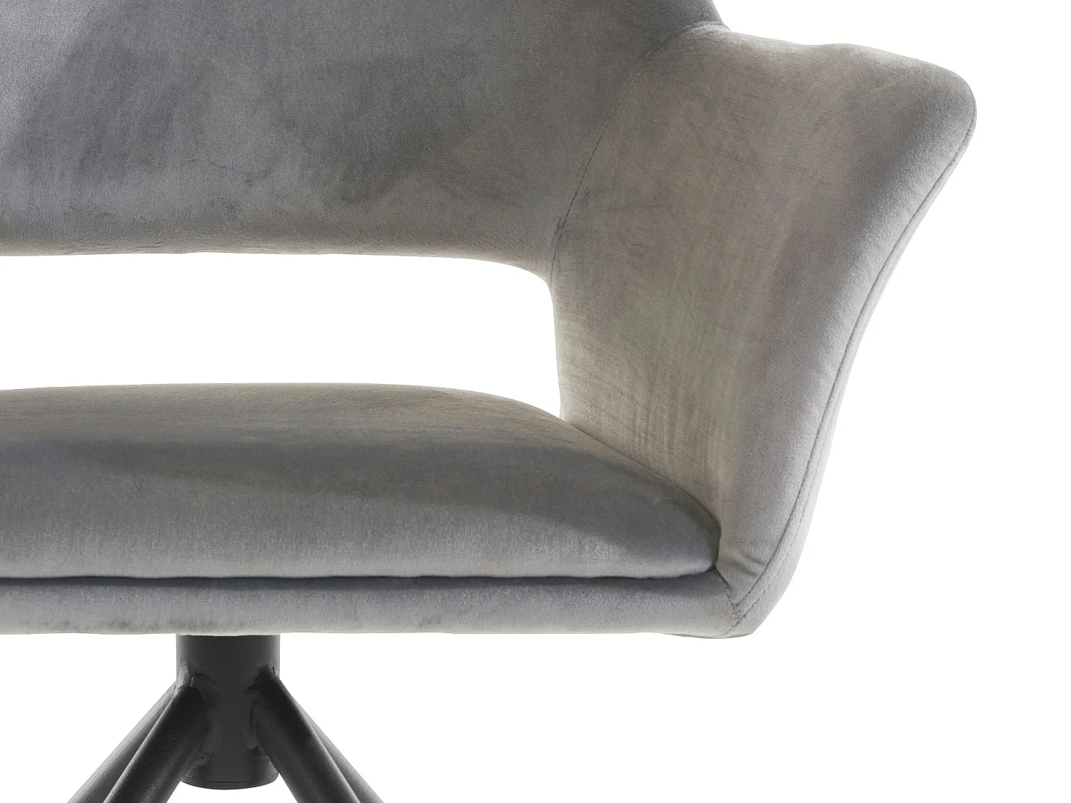 Vera | Fauteuil en velours gris, 2 pièces