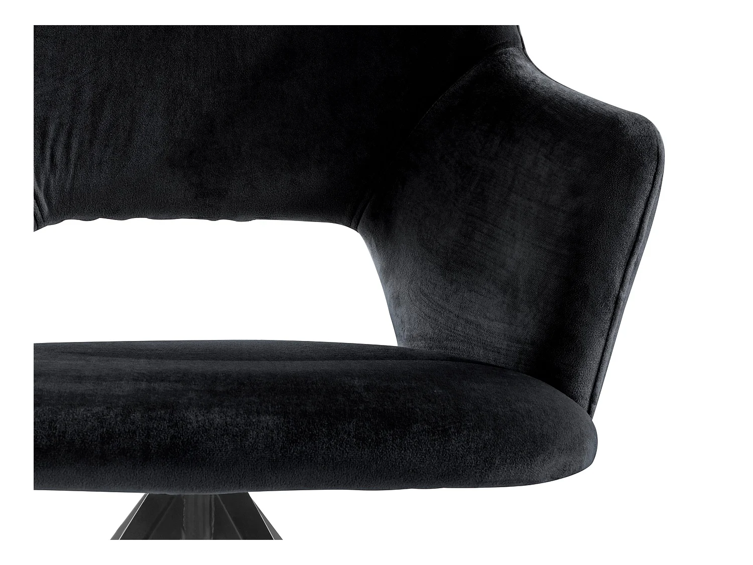 Tracy | Fauteuil in zwart velours, 2 Pak