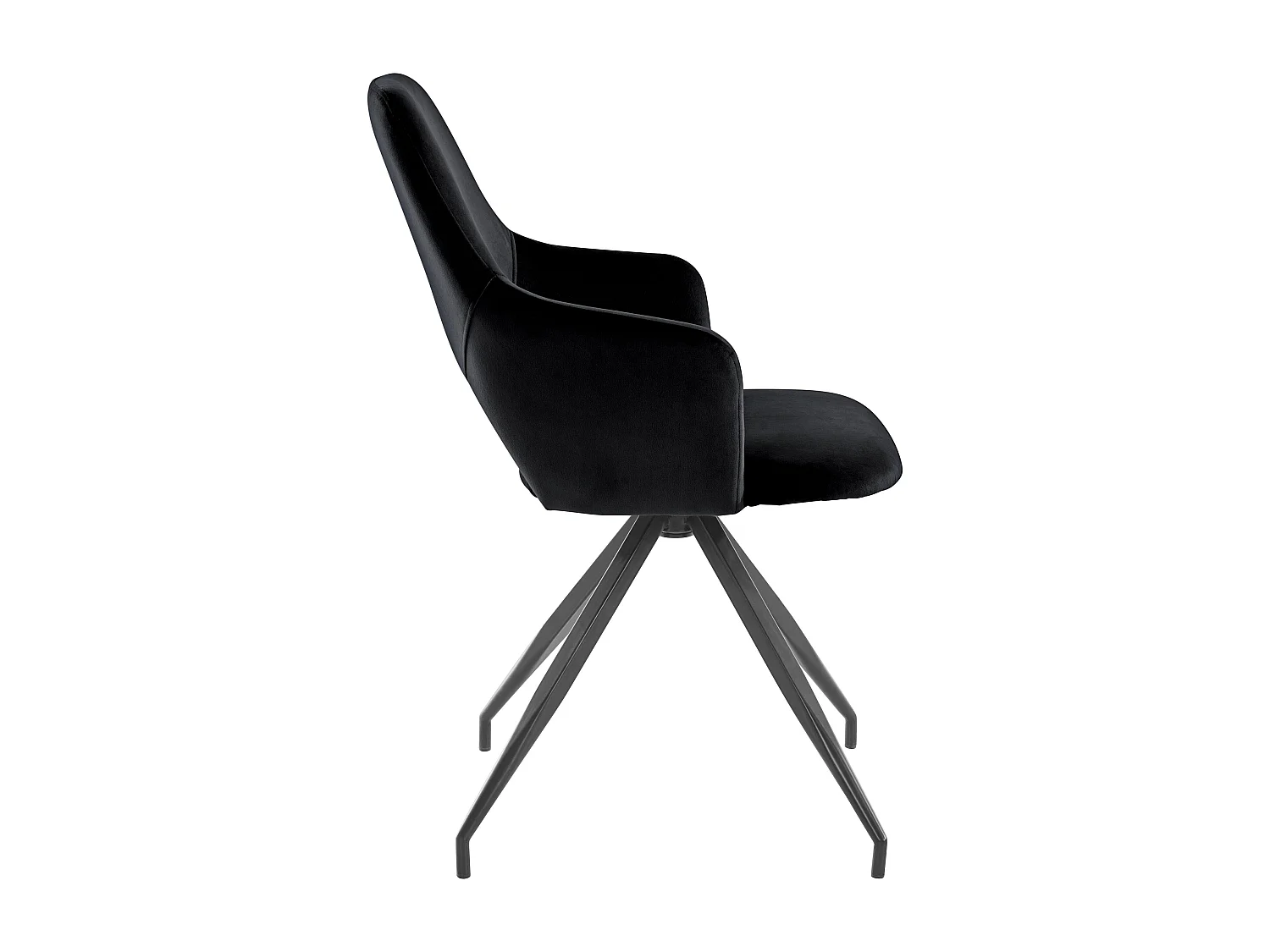 Tracy | Fauteuil en velours noir, 2 pièces