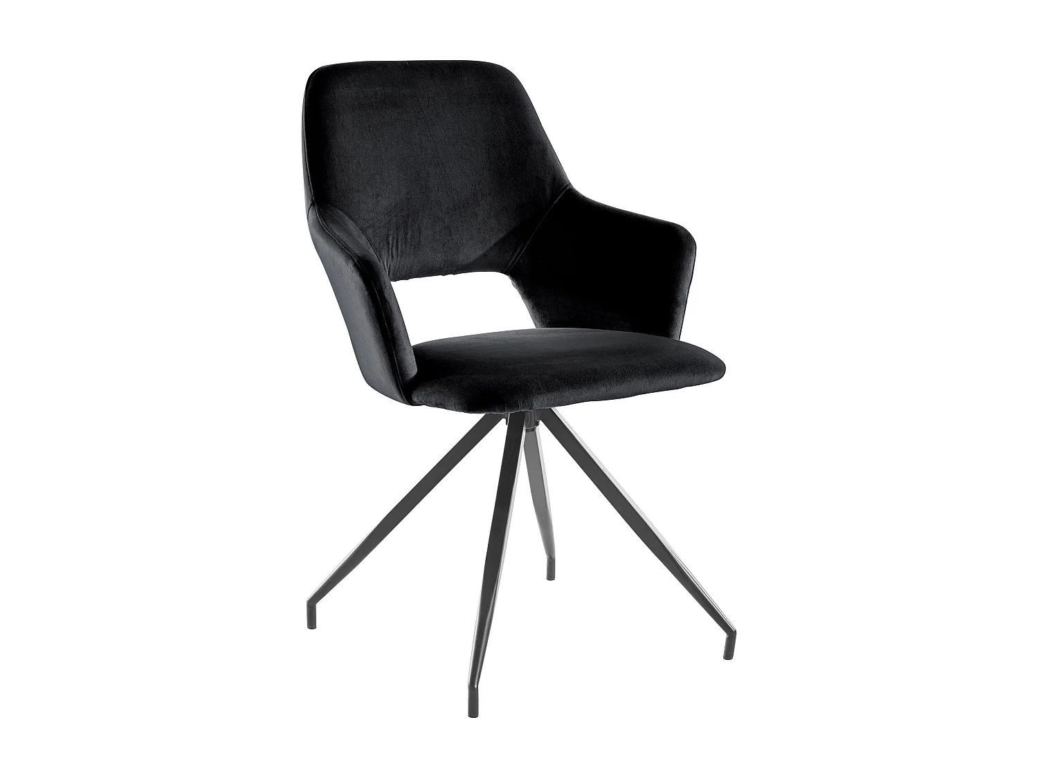 Tracy | Fauteuil en velours noir, 2 pièces