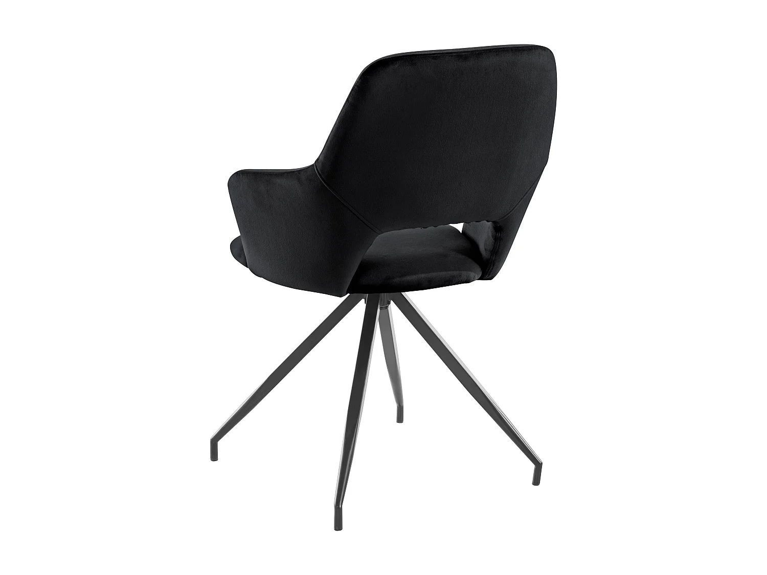 Tracy | Fauteuil en velours noir, 2 pièces