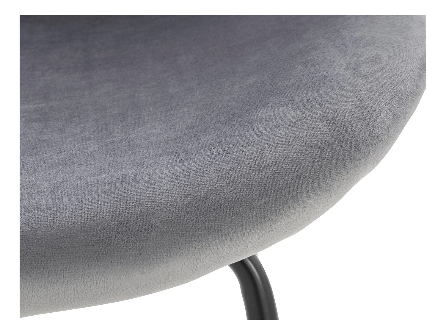 Clive | Stoel in grijs velours / zwart, 2-pak