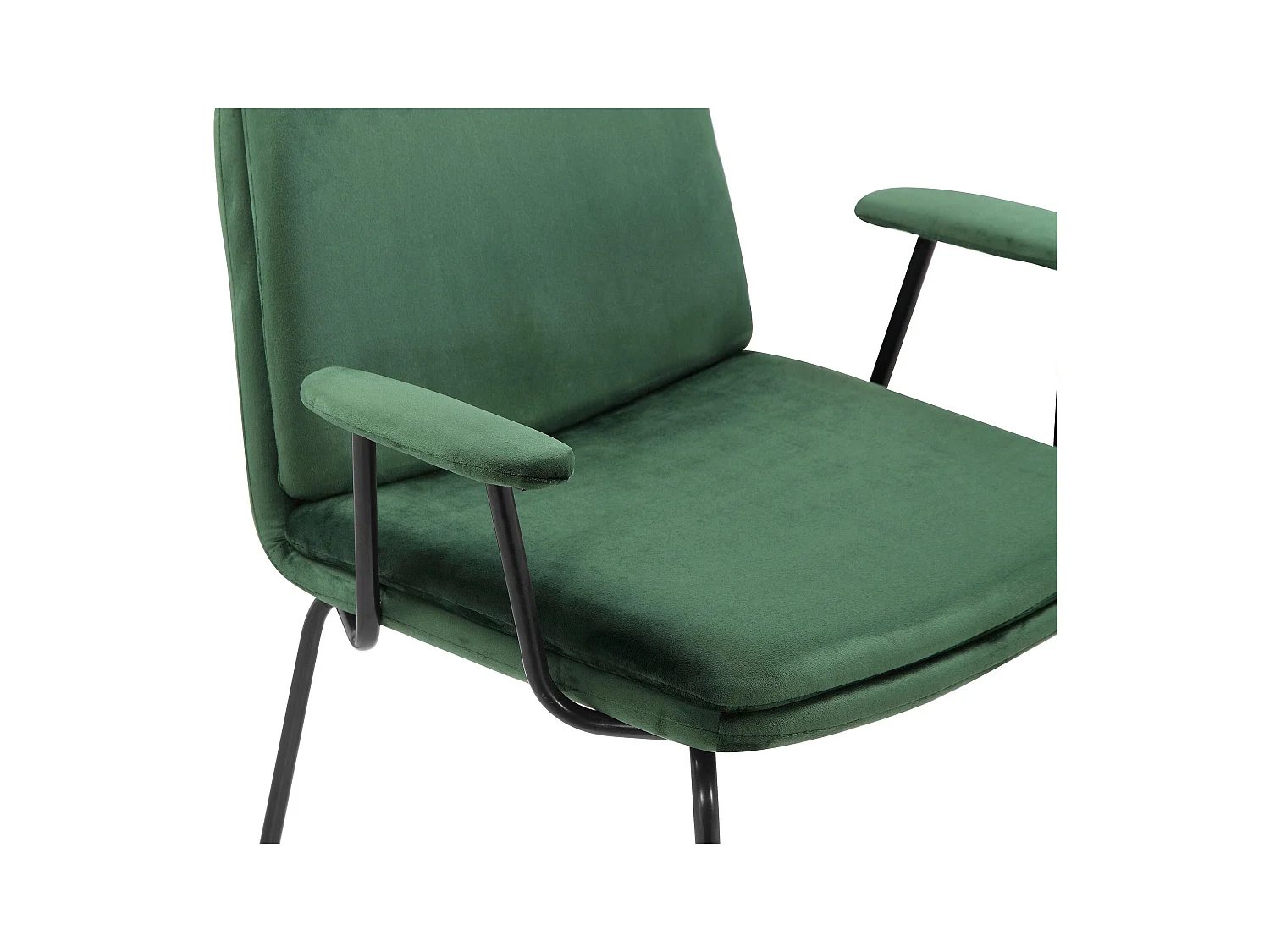 Heine | Poltrona in velluto verde/nero, confezione da 2 pz.