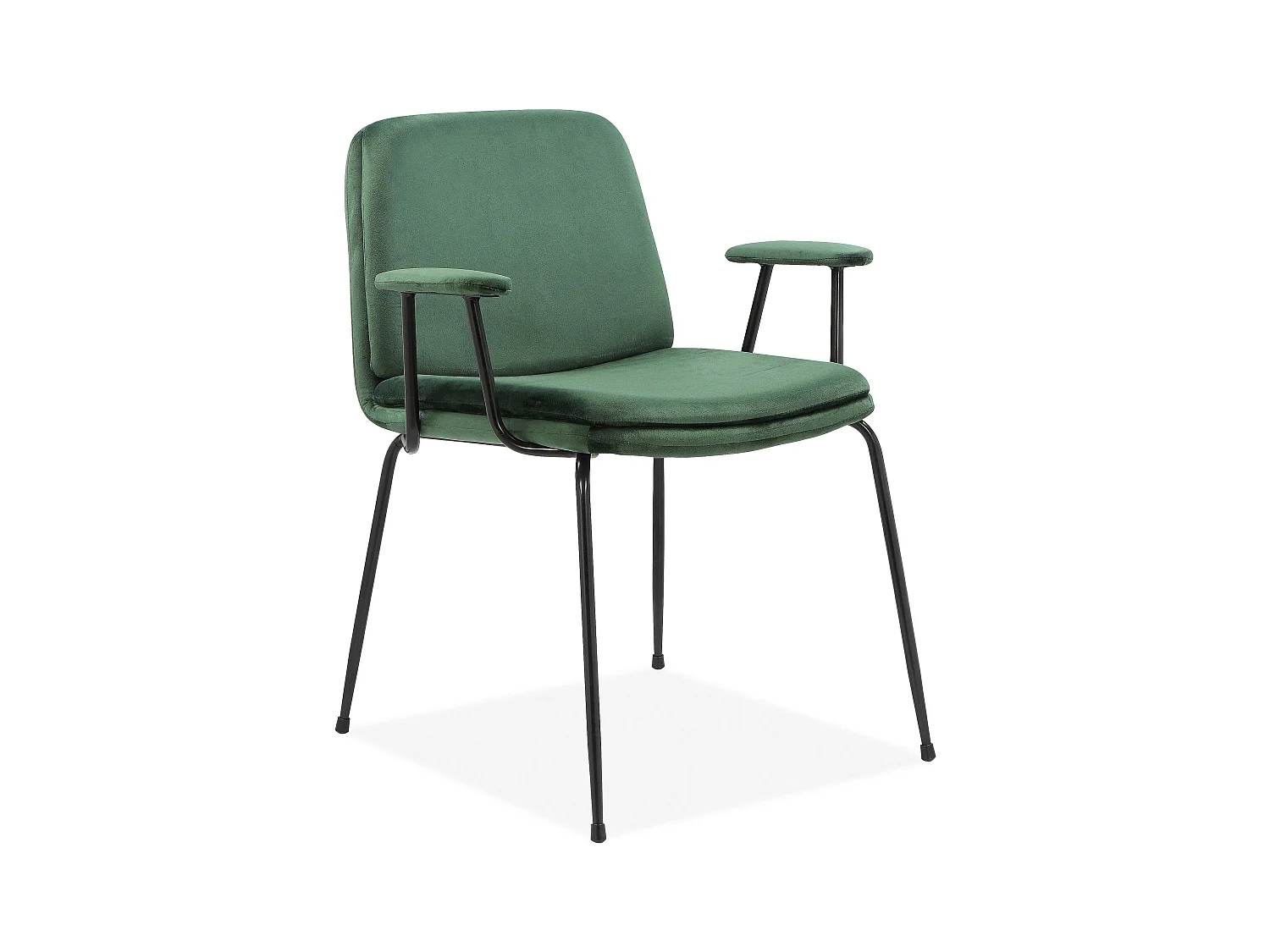 Heine | Fauteuil en velours vert / Noir, 2 pièces