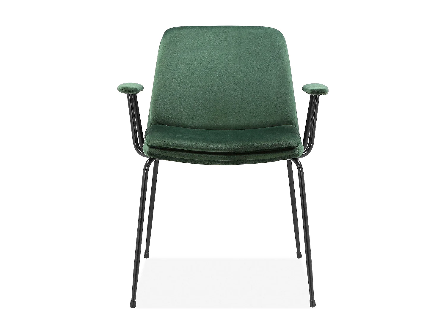 Heine | Fauteuil en velours vert / Noir, 2 pièces