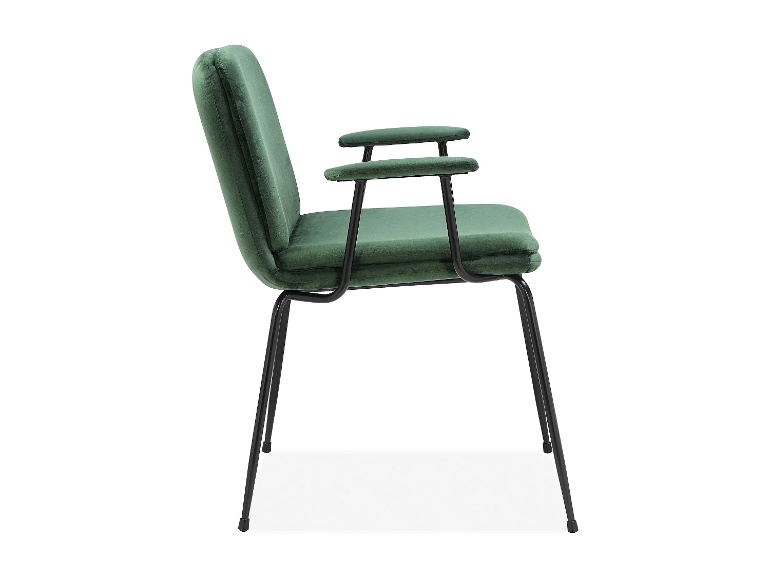Heine | Fauteuil en velours vert / Noir, 2 pièces