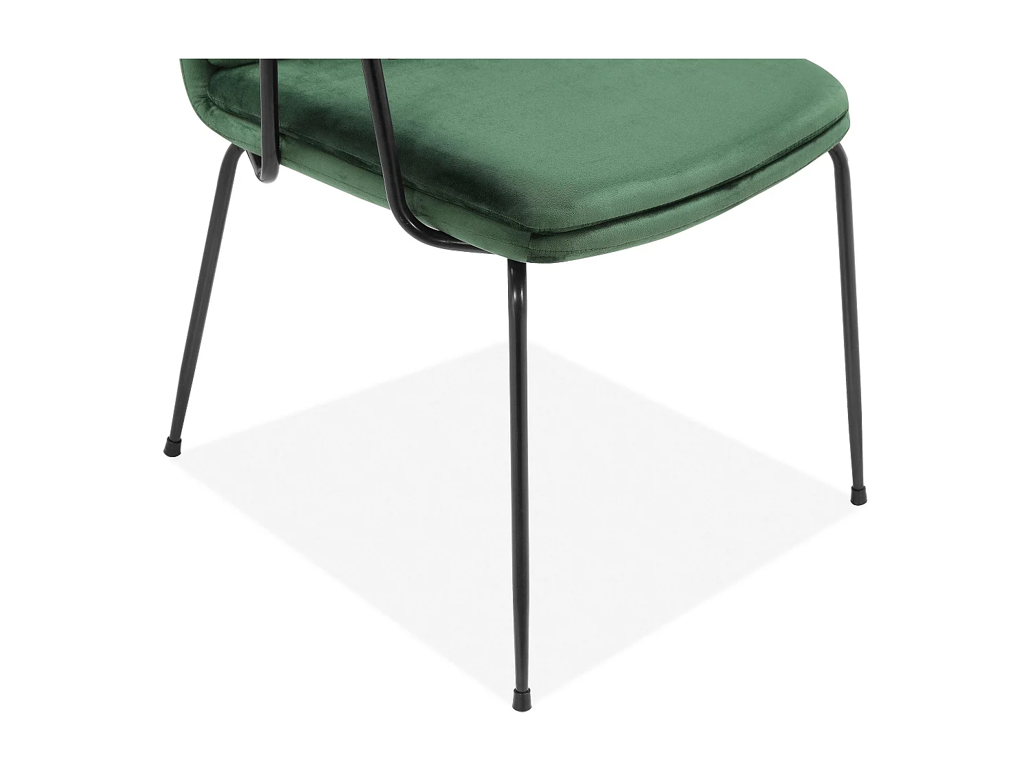 Heine | Fauteuil en velours vert / Noir, 2 pièces