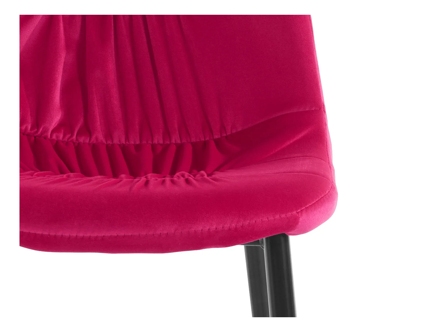 Joel | Eetkamerstoel in Roze Fluweel / Zwarte Poten, 2 Pak