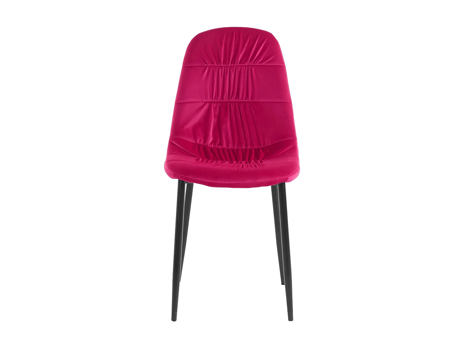 Joel | Fauteuil de salle à manger en velours rose/pieds noirs, 2 Pack