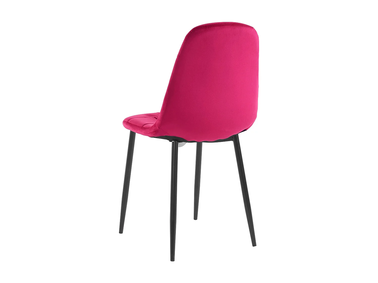 Joel | Fauteuil de salle à manger en velours rose/pieds noirs, 2 Pack