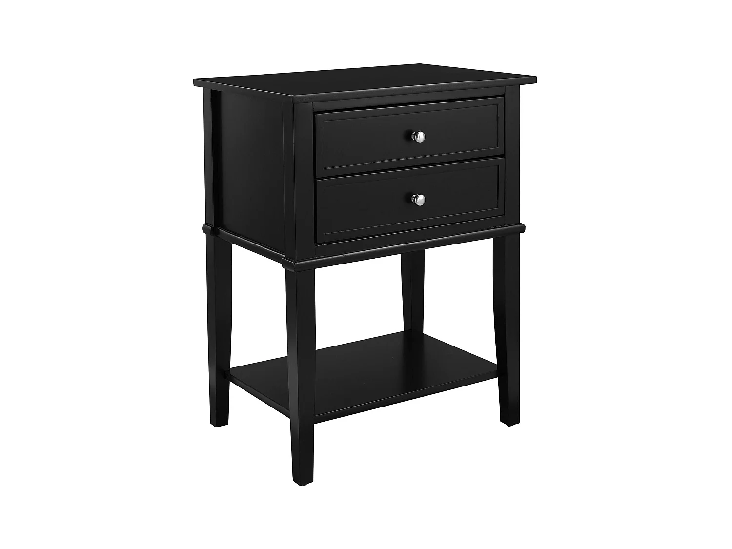 Mesa de centro 2 cajones en MDF negro