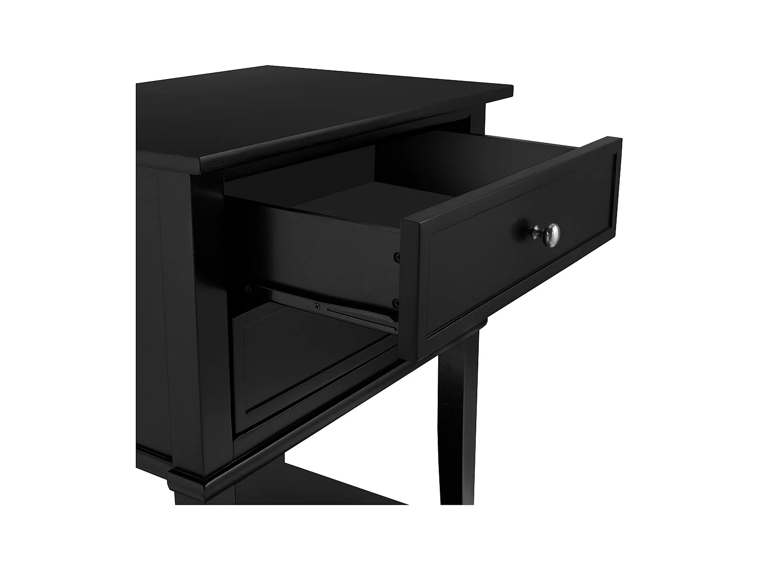 Mesa de centro 2 cajones en MDF negro