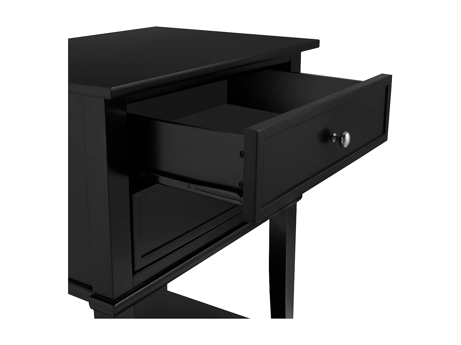 Mesa de centro 2 cajones en MDF negro