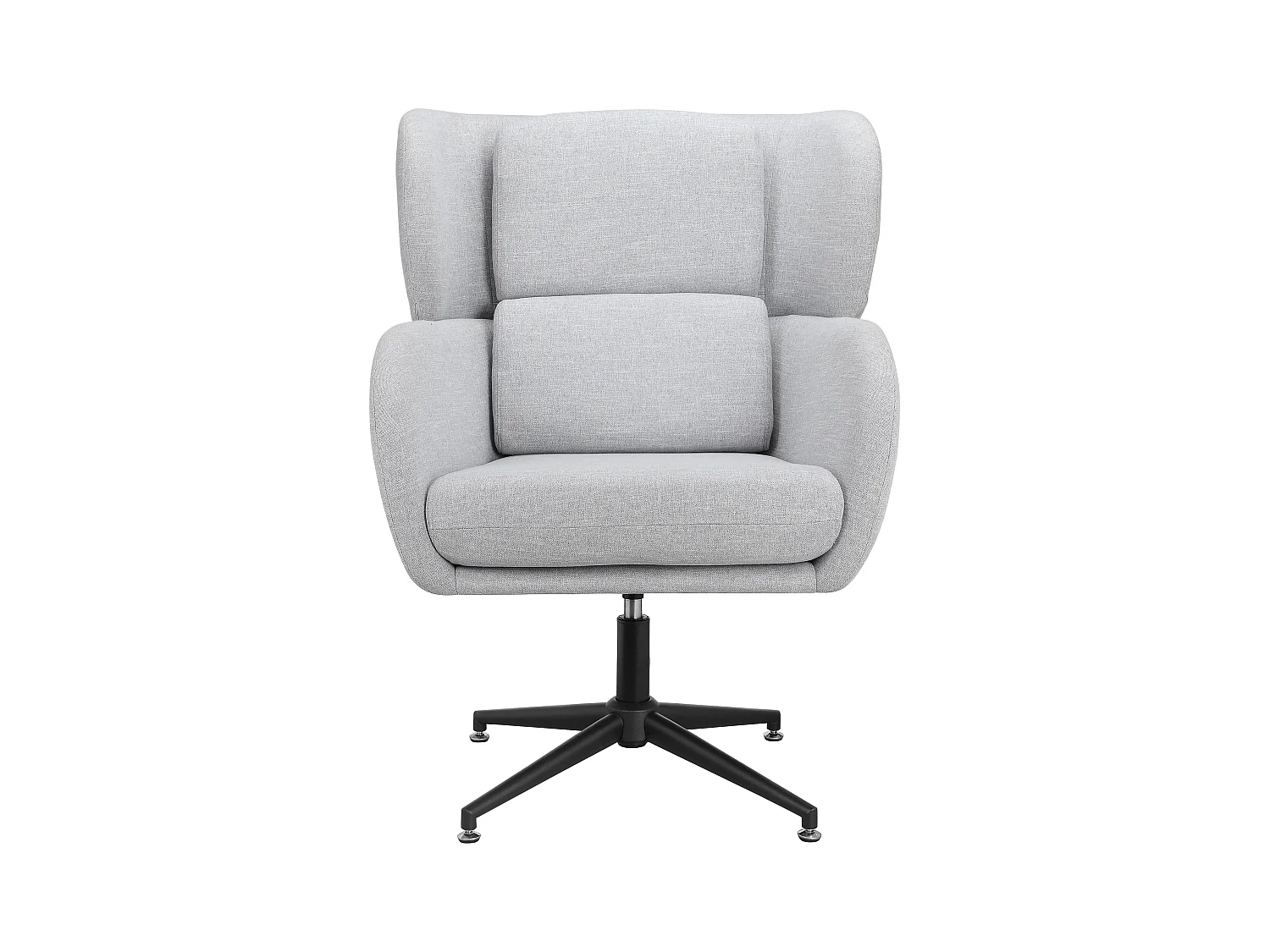 Vanessa-Bureaustoel in fluweel lichtgrijs