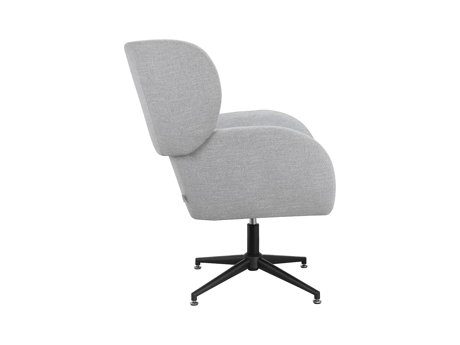 Vanessa-Bureaustoel in fluweel lichtgrijs