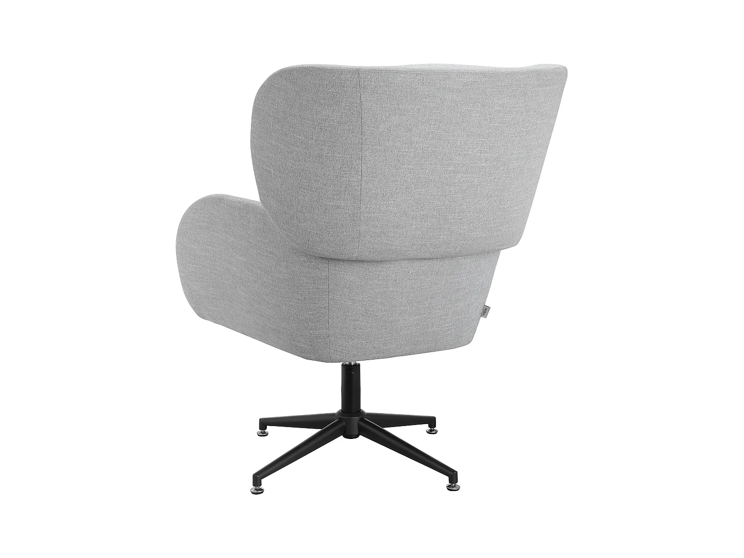 Vanessa-Bureaustoel in fluweel lichtgrijs