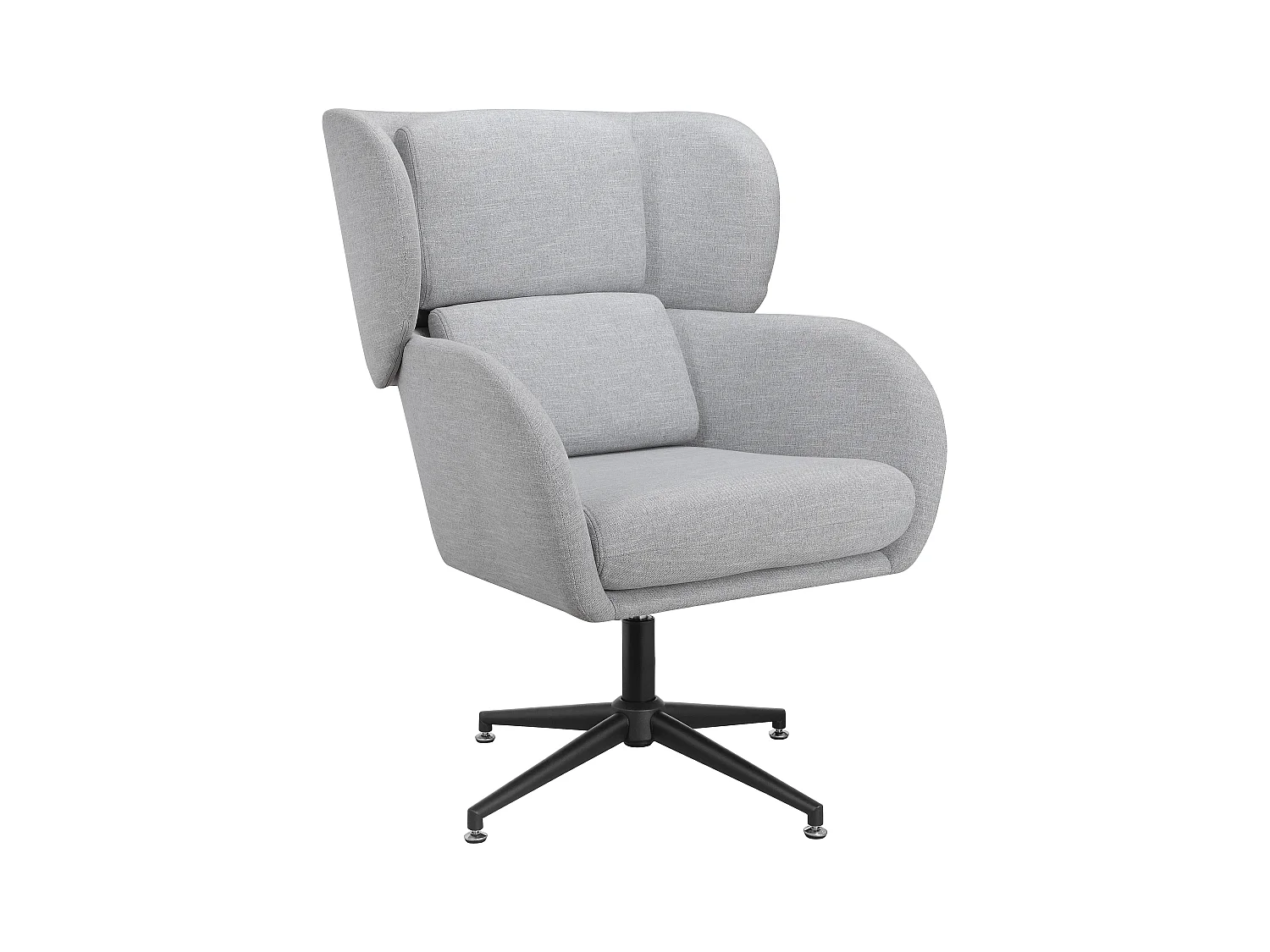 Vanessa | Chaise pivotante en velours gris
