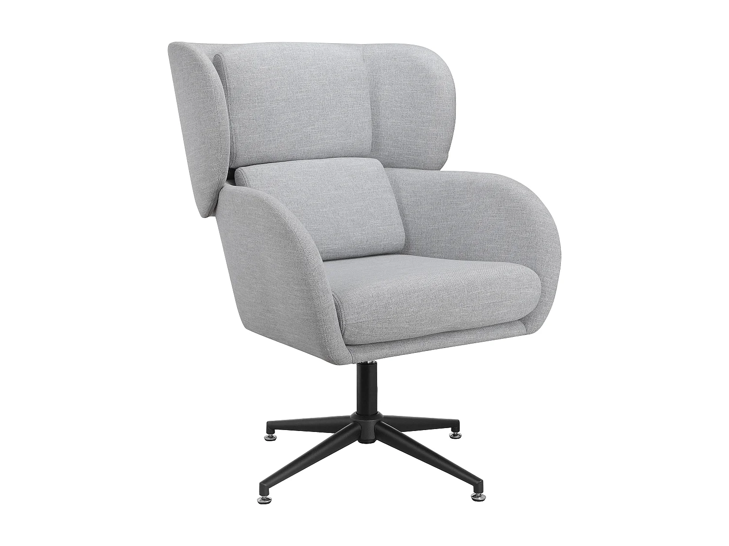 Vanessa | Chaise pivotante en velours gris