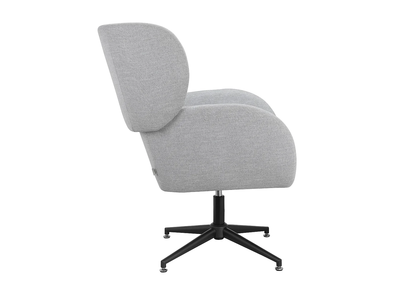 Vanessa | Chaise pivotante en velours gris