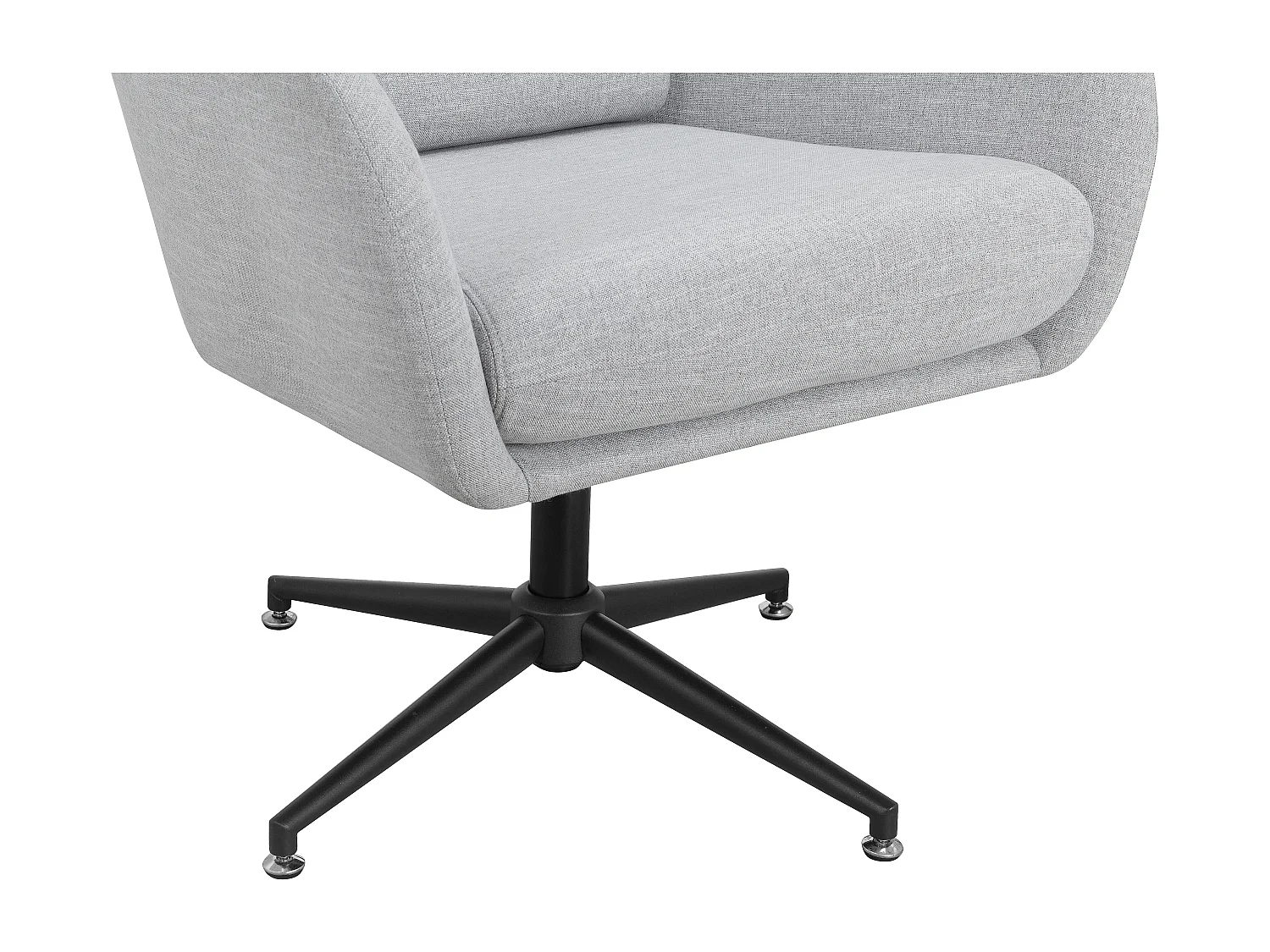 Vanessa | Chaise pivotante en velours gris