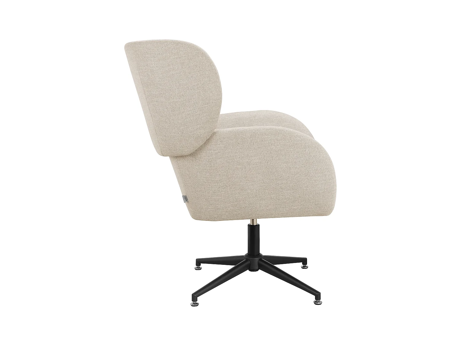 Vanessa | Sedia girevole in velluto crema