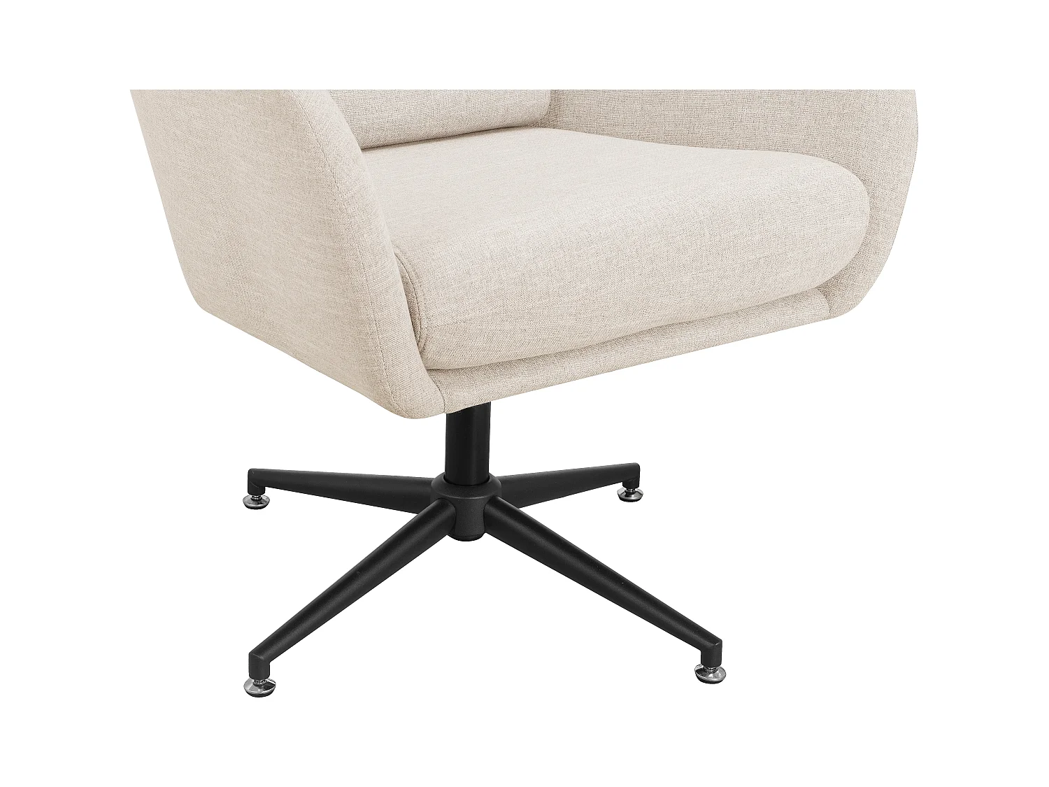 Vanessa | Sedia girevole in velluto crema