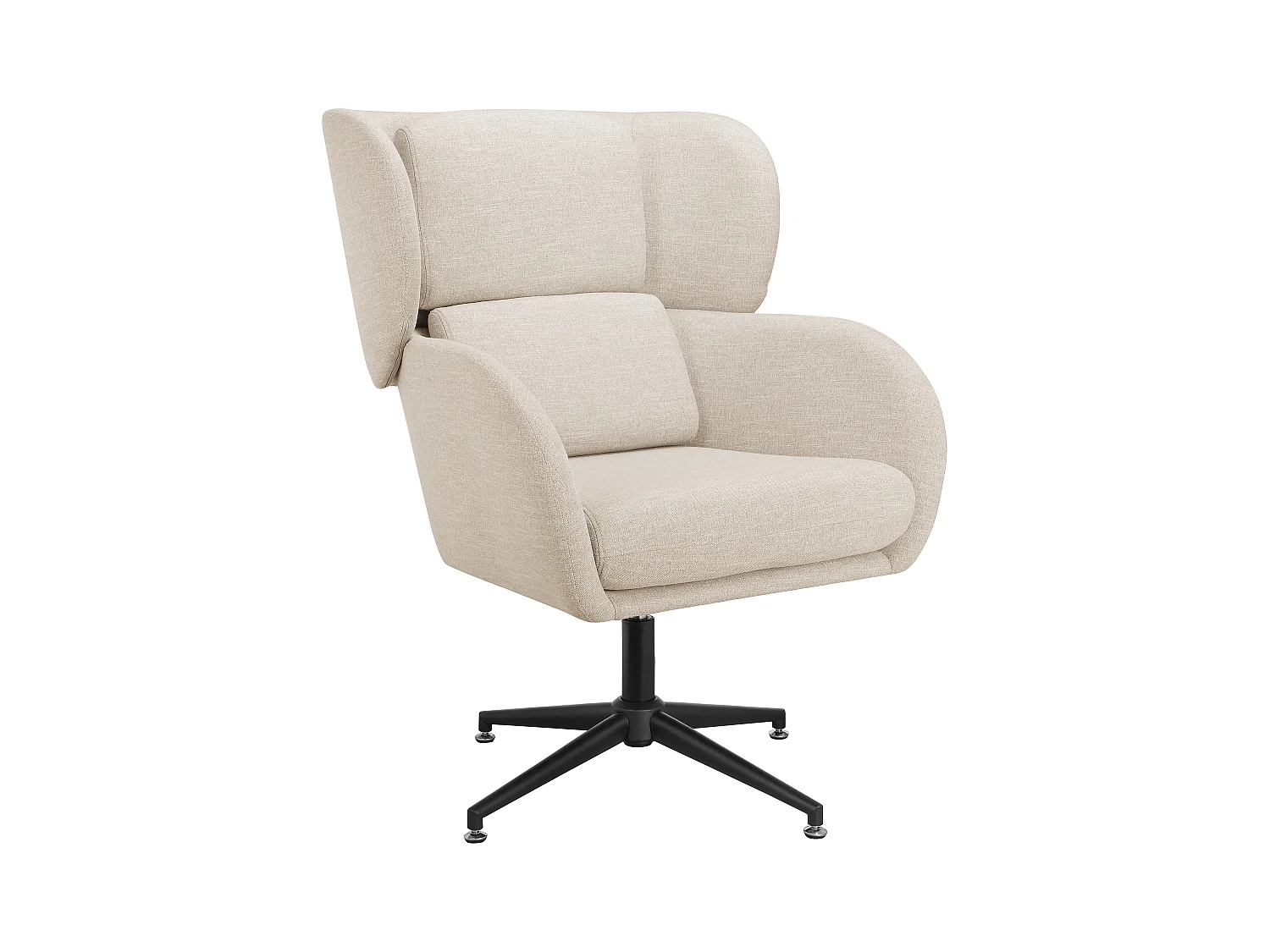 Vanessa | Chaise pivotante en velours crème