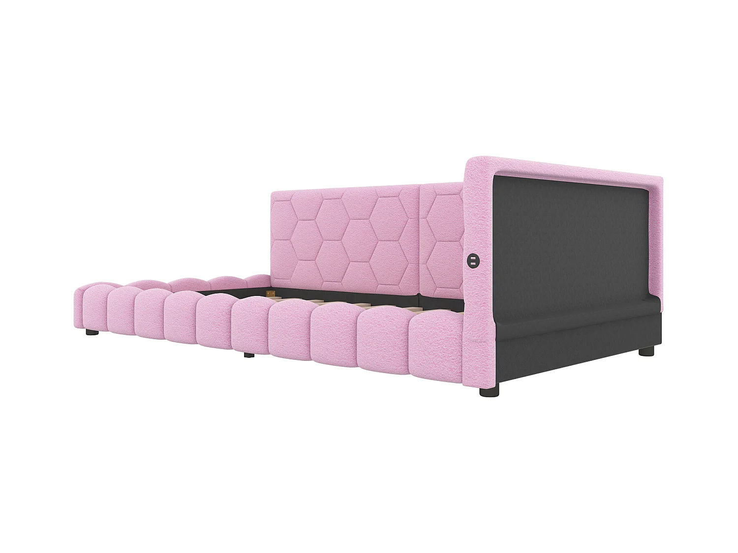 Design opklapbed 90x200 cm - met verstelbare LED’s en USB/Type-C - Dag/nacht functie (zonder matras)