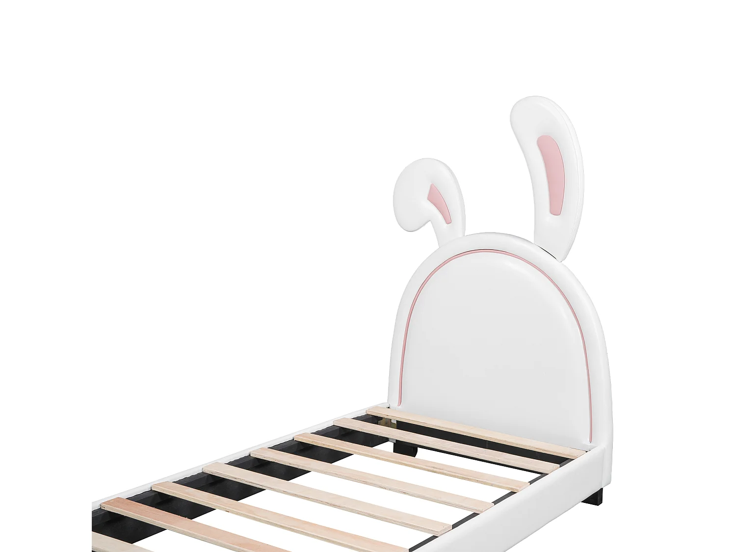Cama infantil para niña 90x200 cm "orejas de conejo" - Blanco (sin colchón)