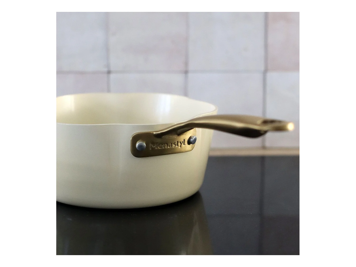 Menastyl - Casserole Dahlia 18cm Aluminium Recycle Beige