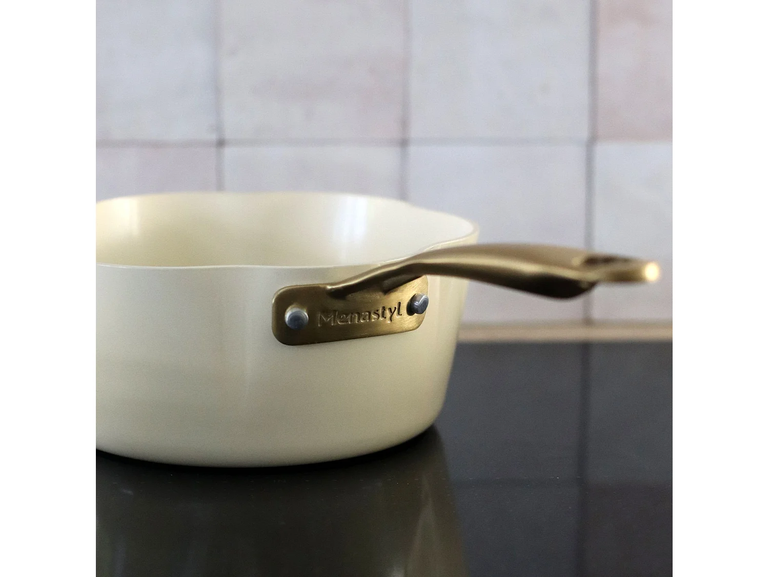 Menastyl - Casserole Dahlia 18cm Aluminium Recycle Beige