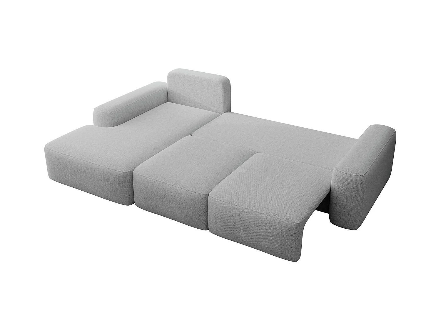 Hoekbank - chenillegrijs - linkerzijde - CARNOS